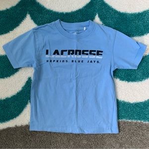 Johns Hopkins University Blue Jays Lacrosse Tee (Blue) Size 2T